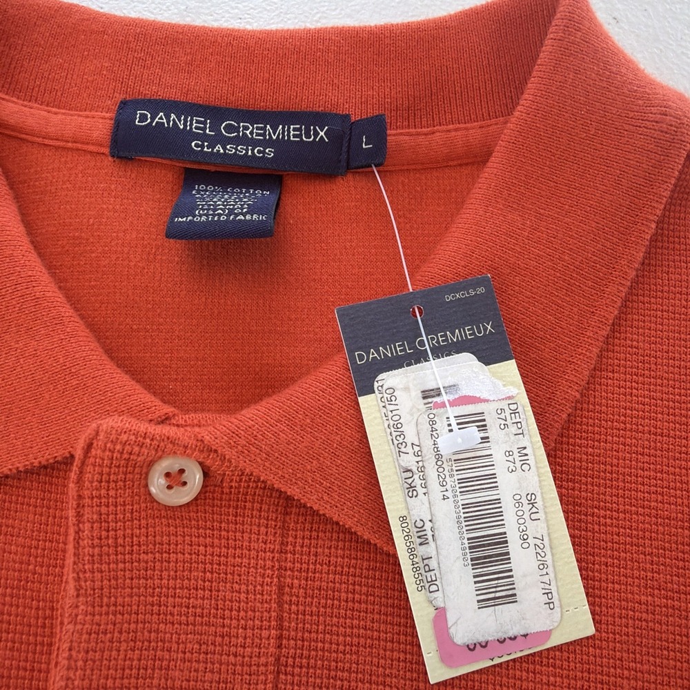 NEW Men's Daniel Cremieux Polo Shirt Size Large  100% Cotton Tags On - Picture 2 of 9